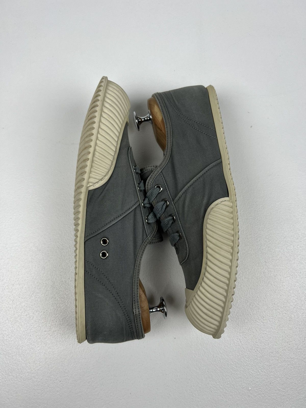 Prada PRADA Sneakers Low-Top Shoes Denim Rubber Logo Gray Wmn’s Size US 9 / IT 39 - 11 Thumbnail