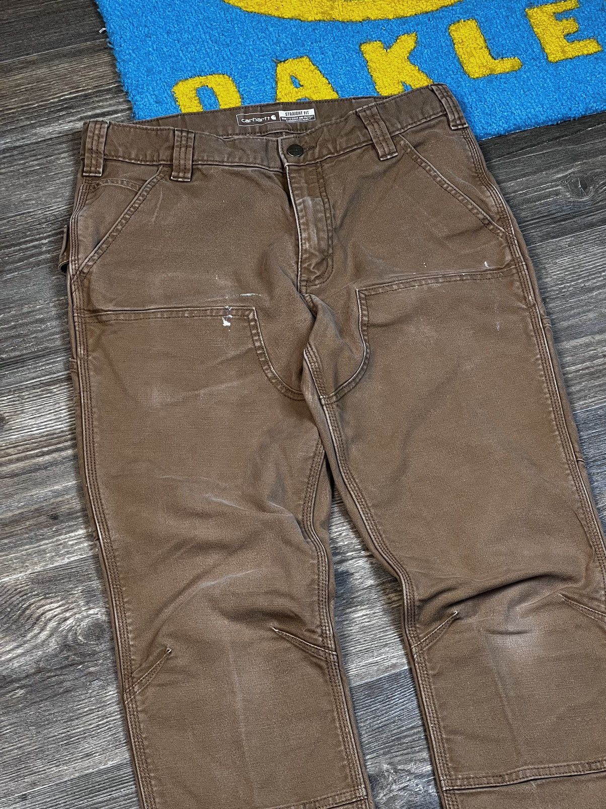 Carhartt × Vintage Vintage Carhartt Double Knee Straight Fit Brown Cargo Pants Size US 32 / EU 48 - 2 Thumbnail