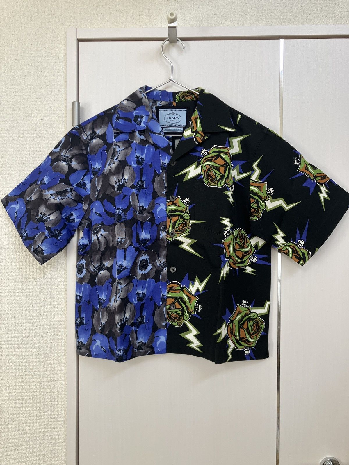 Prada Prada Double Match FW19 Heavyweight Poplin Bowling Shirts Size US S / EU 44-46 / 1 - 2 Thumbnail