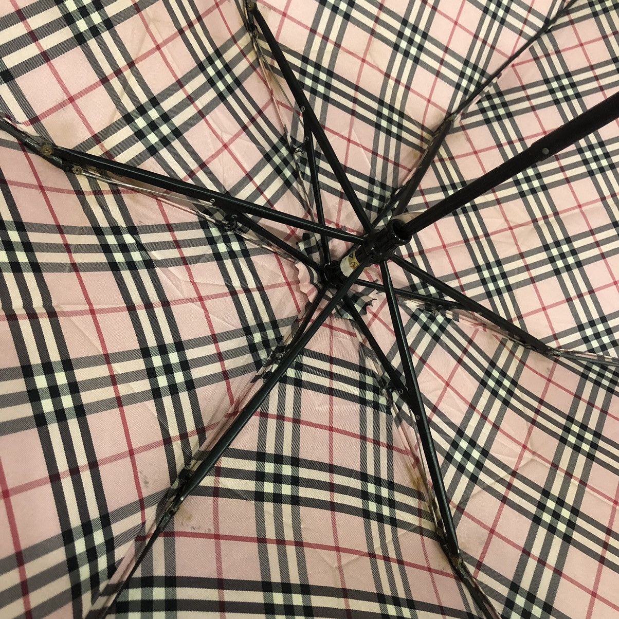 Burberry Burberry's Checked Novacheck Waterproof Folding Umbrella Size ONE SIZE - 10 Thumbnail