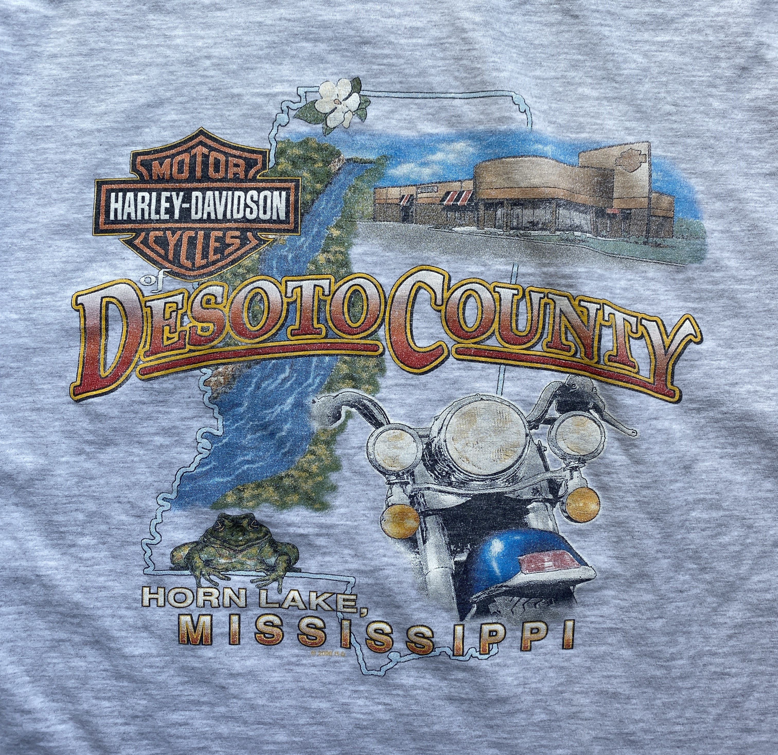 Harley Davidson Vintage 2000 Harley-Davidson DeSoto County Pocket Tee Size US XL / EU 56 / 4 - 3 Thumbnail