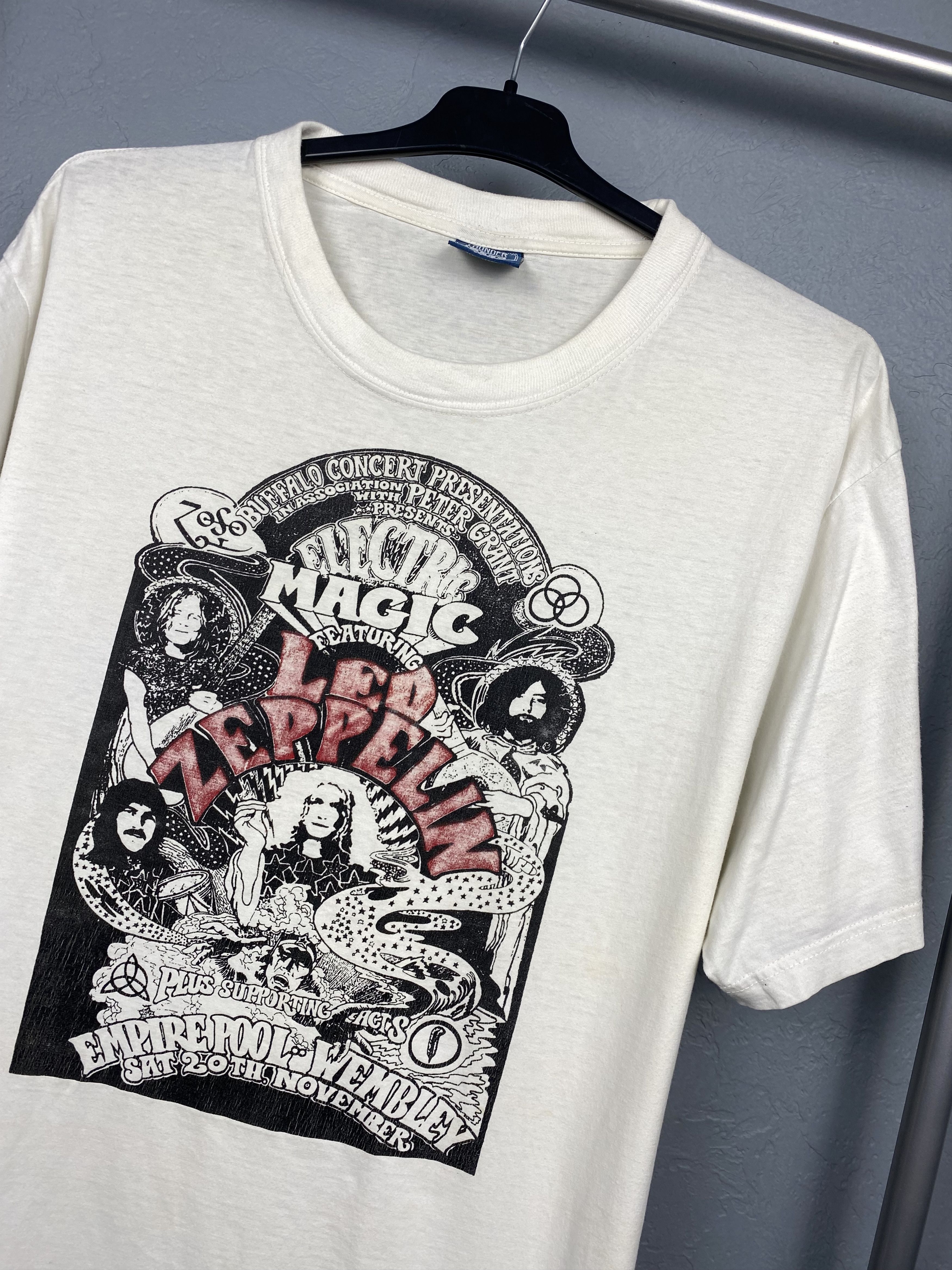 Band Tees Led Zeppelin 90s Vintage Rock Band T-Shirt Tee Size US L / EU 52-54 / 3 - 2 Thumbnail