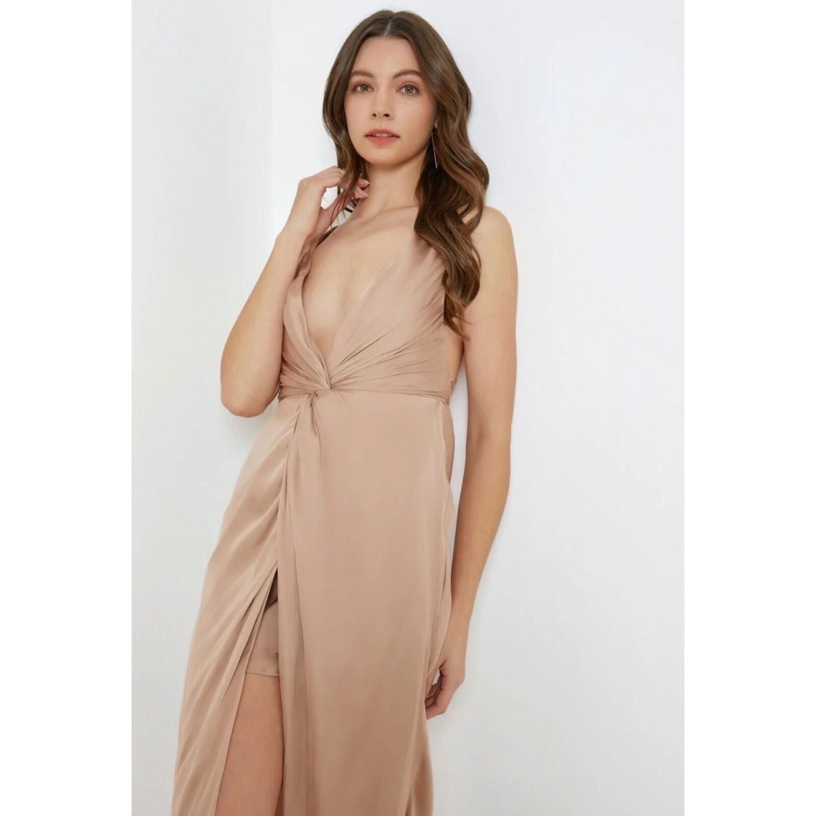 Other Mustard Seed Twisted Front Slip Dress Backless Mini Hi Lo S Size S / US 4 / IT 40 - 2 Thumbnail
