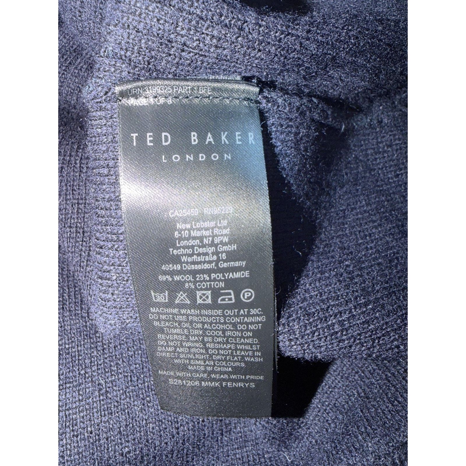 Ted Baker Ted Baker Mens Full Zip Collared Fenrys Sweater Small Size US S / EU 44-46 / 1 - 8 Thumbnail