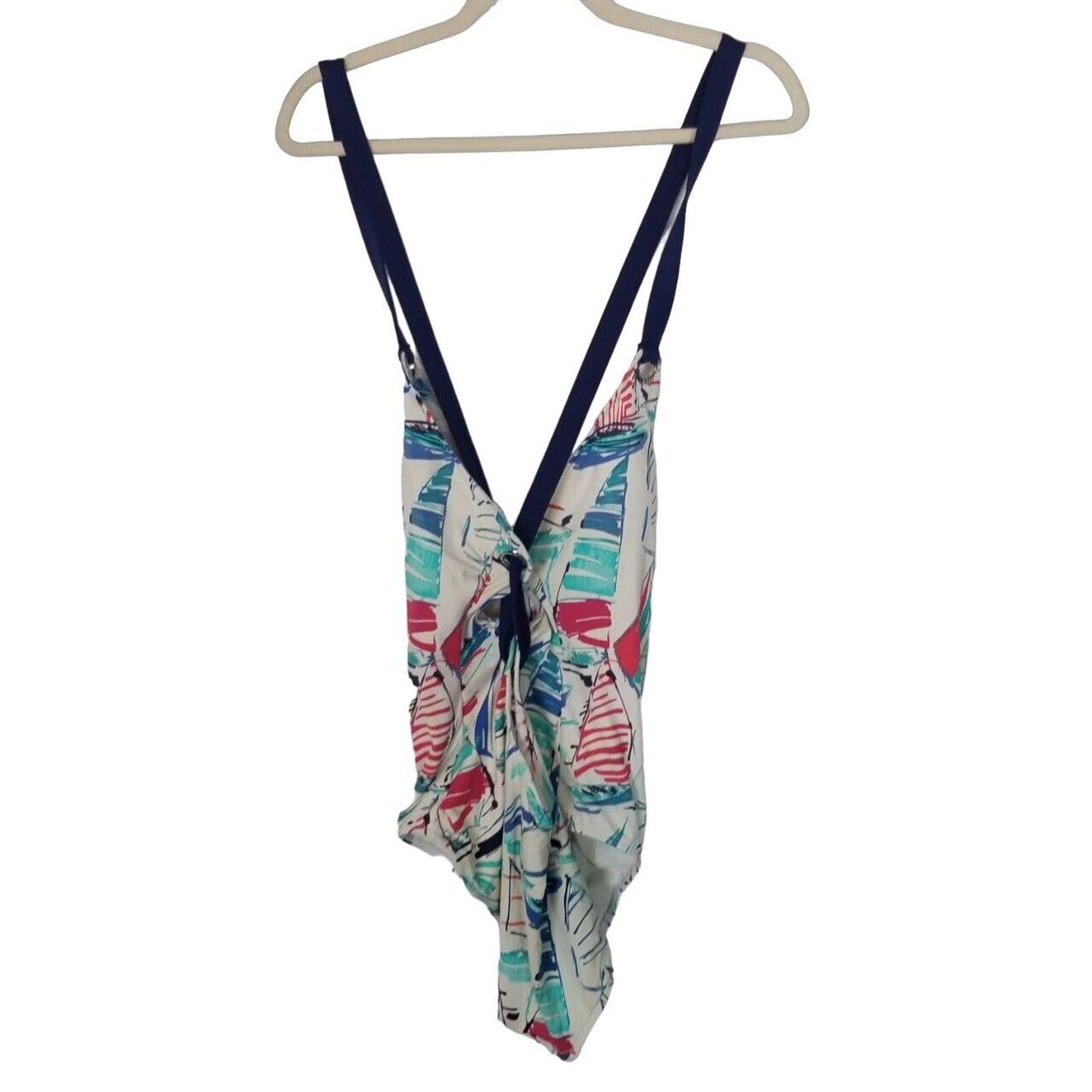 Lauren Ralph Lauren Lauren Ralph Lauren Womens Sailboat Print Bathing Suit Sz 16 Size ONE SIZE - 4 Thumbnail