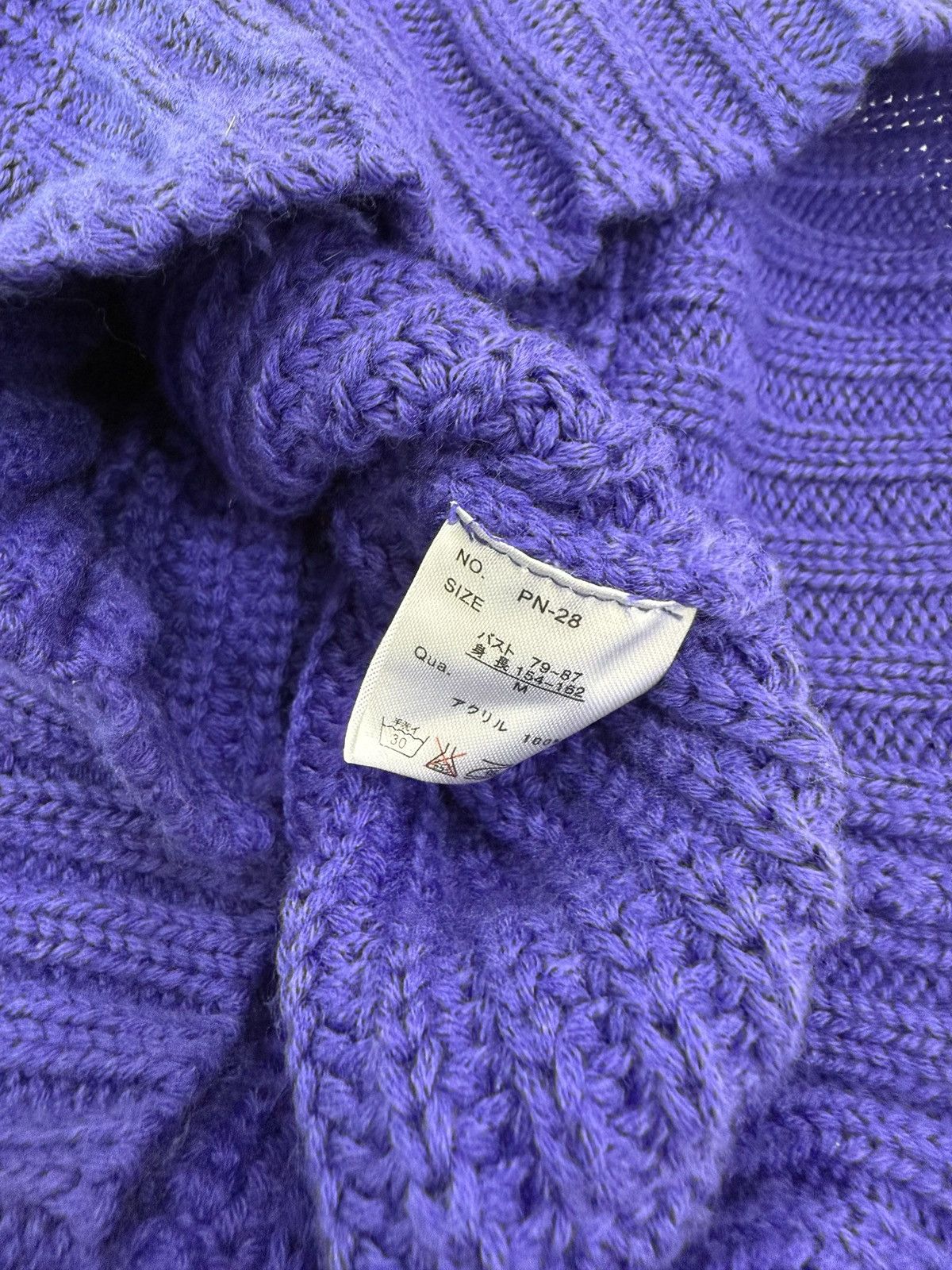 Japanese Brand D.I.A Studded Purple Knit Hoodie Size XS / US 0-2 / IT 36-38 - 7 Thumbnail