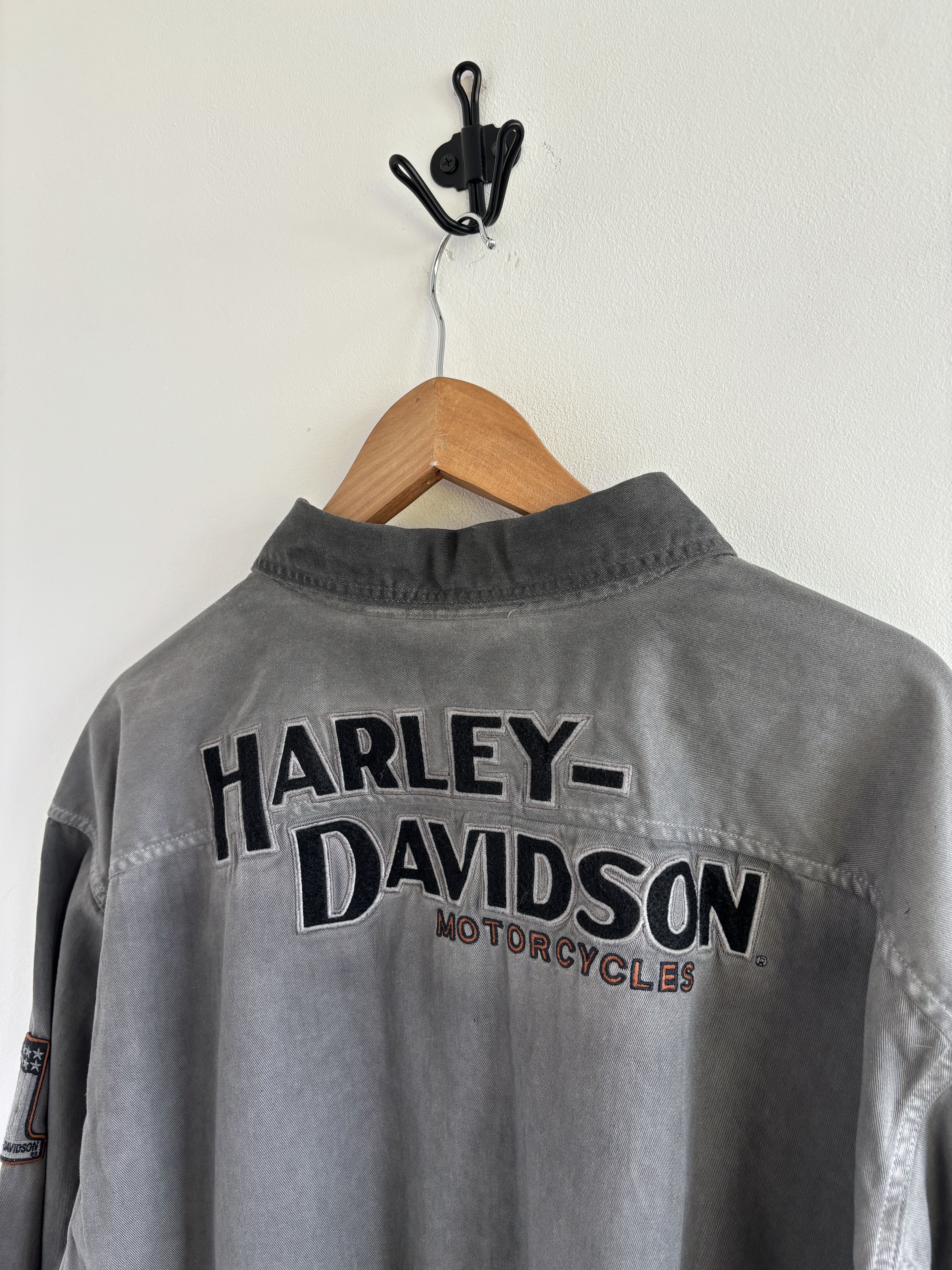 Harley Davidson Harley Davidson Washed Fade Oversized Heavy Shirt Size US XXL / EU 58 / 5 - 8 Thumbnail