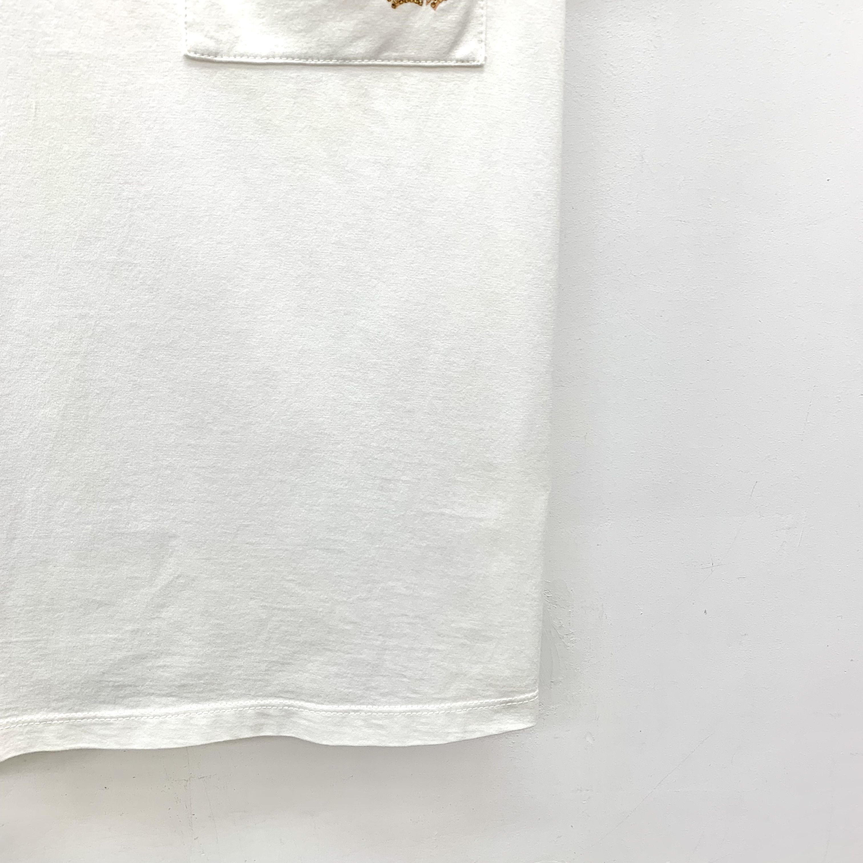 Max Mara Maxmara Pocket Letter & Animal Crystal T-Shirt White (M) Size M / US 6-8 / IT 42-44 - 4 Thumbnail