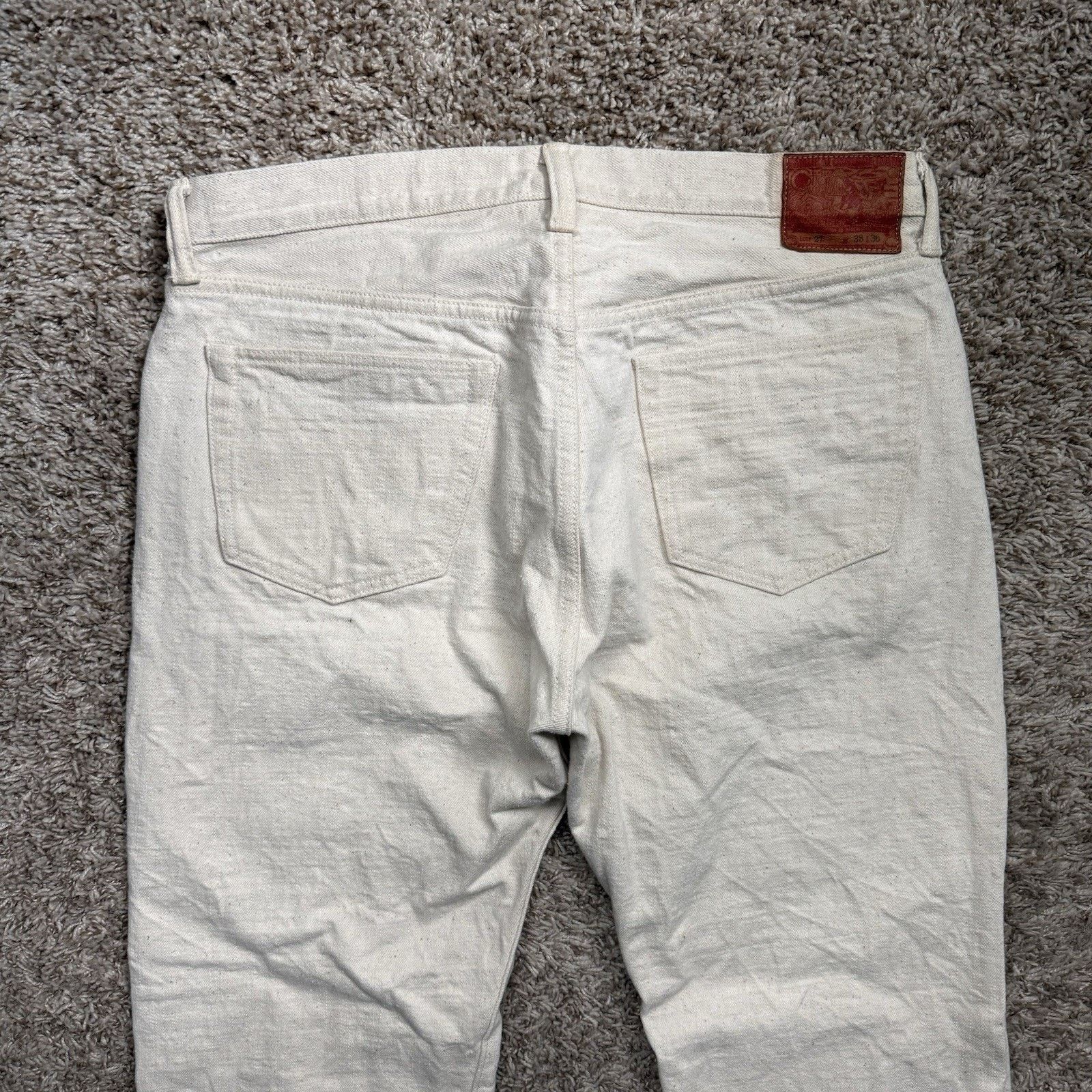 Samurai Jeans Samurai Cotton 18oz Ecru Selvedge Denim Jeans S710SC-KI Size US 34 / EU 50 - 11 Thumbnail
