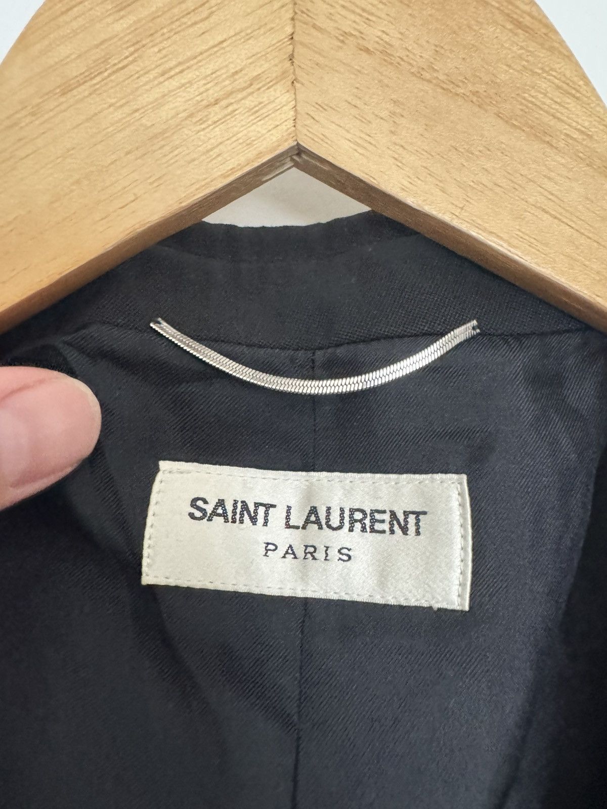 Saint Laurent Paris FW13 Hedi Peaked Lapel Le Smoking Jacket Size 48L - 2 Thumbnail