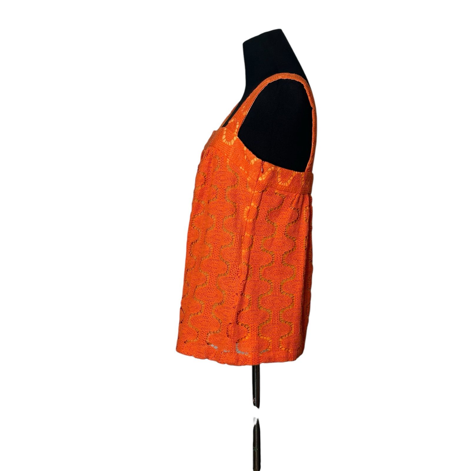 Trina Turk Trina Turk orange crochet knit cami tank top size M Size M / US 6-8 / IT 42-44 - 5 Thumbnail