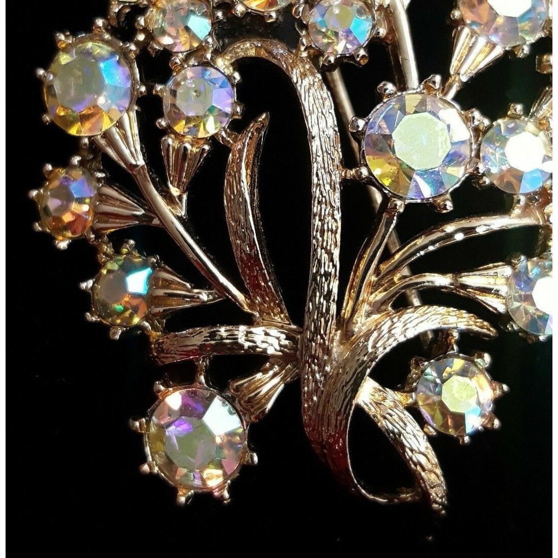 Other Coro Signed Brooch Pin Gold Tone Floral Flower Branch 2.5 in Size ONE SIZE - 2 Thumbnail
