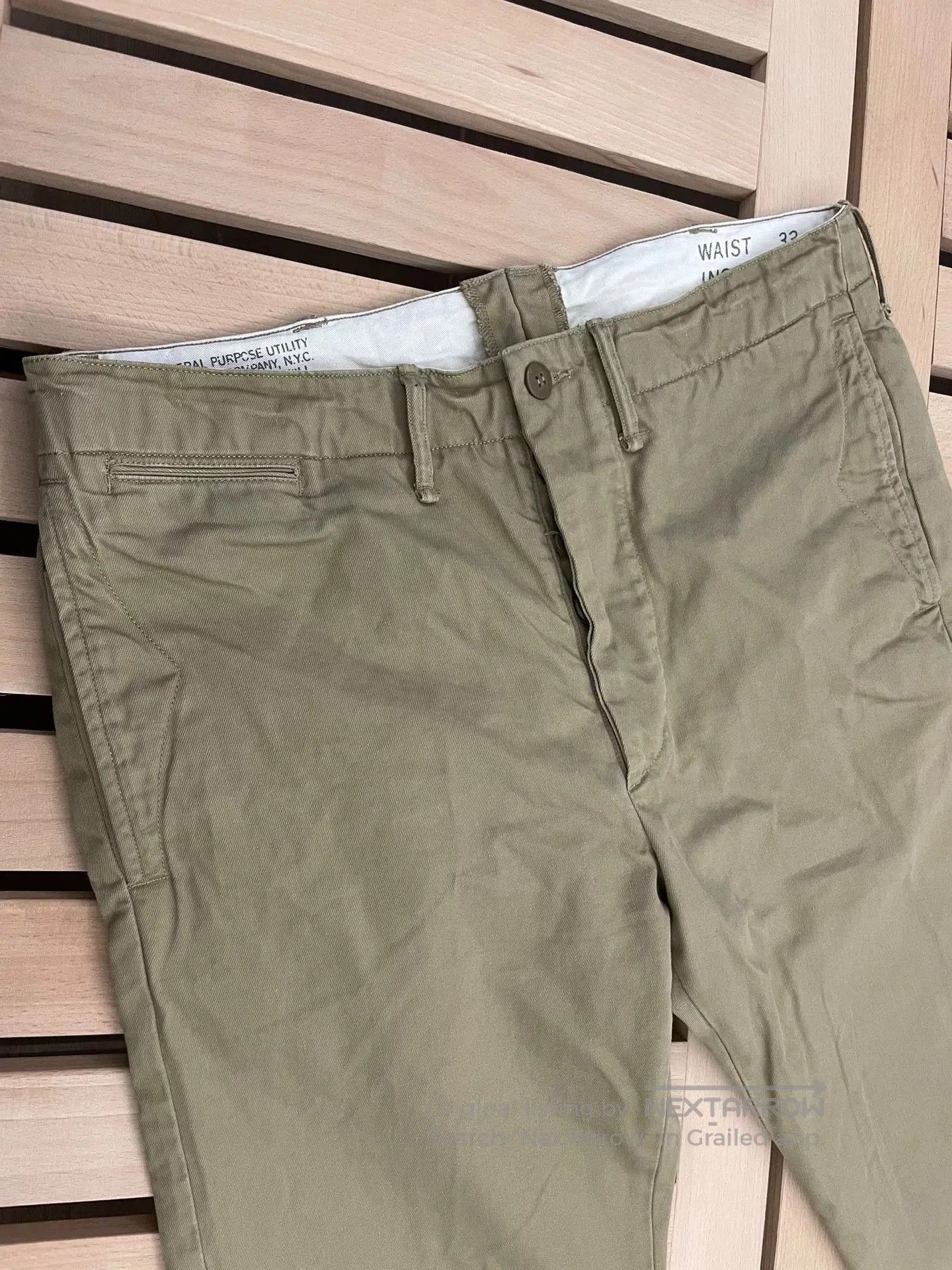 RRL Ralph Lauren RRL Officer Chino Casual Pants. Size US 33 - 1 Thumbnail