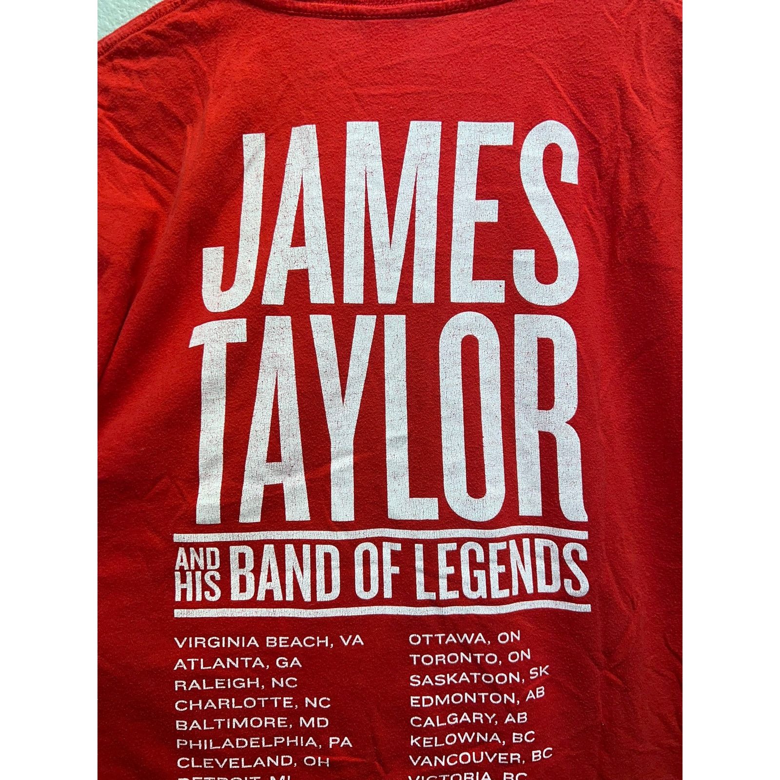 Alstyle Womens James Taylor Tour Shirt 2008 Band Of Legends Tee M Size M / US 6-8 / IT 42-44 - 7 Thumbnail