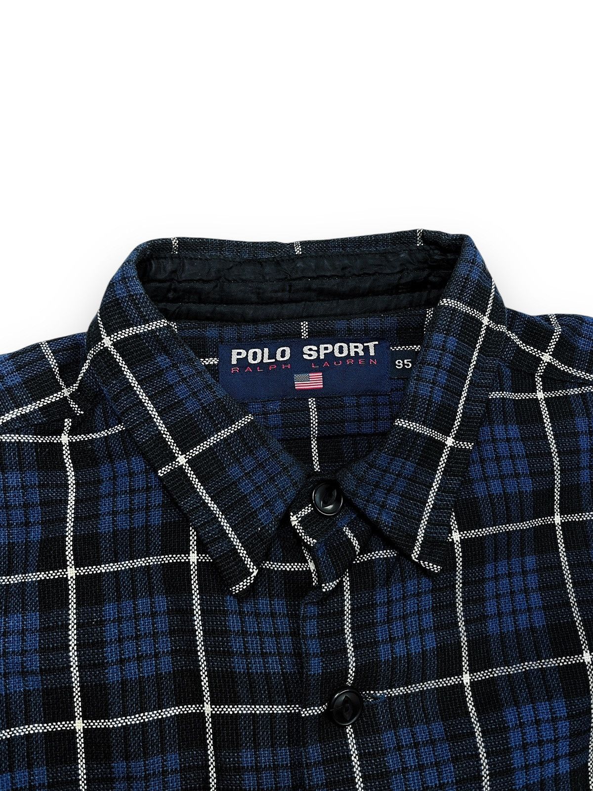Polo Ralph Lauren Polo Sport Blue Plaid Barlow Vintage Wool Flannel Size US L / EU 52-54 / 3 - 6 Thumbnail