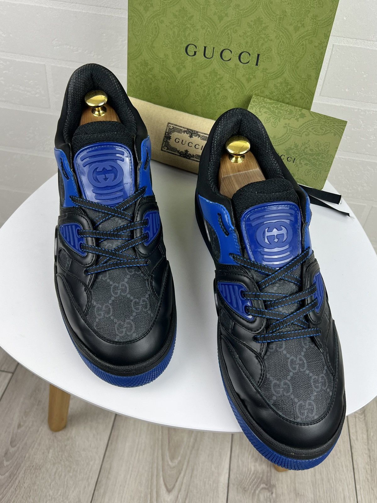 Gucci GUCCI Sneakers Low Top BASKET GG Logo Monogram Canvas Men's Size US 8.5 / EU 41-42 - 3 Thumbnail