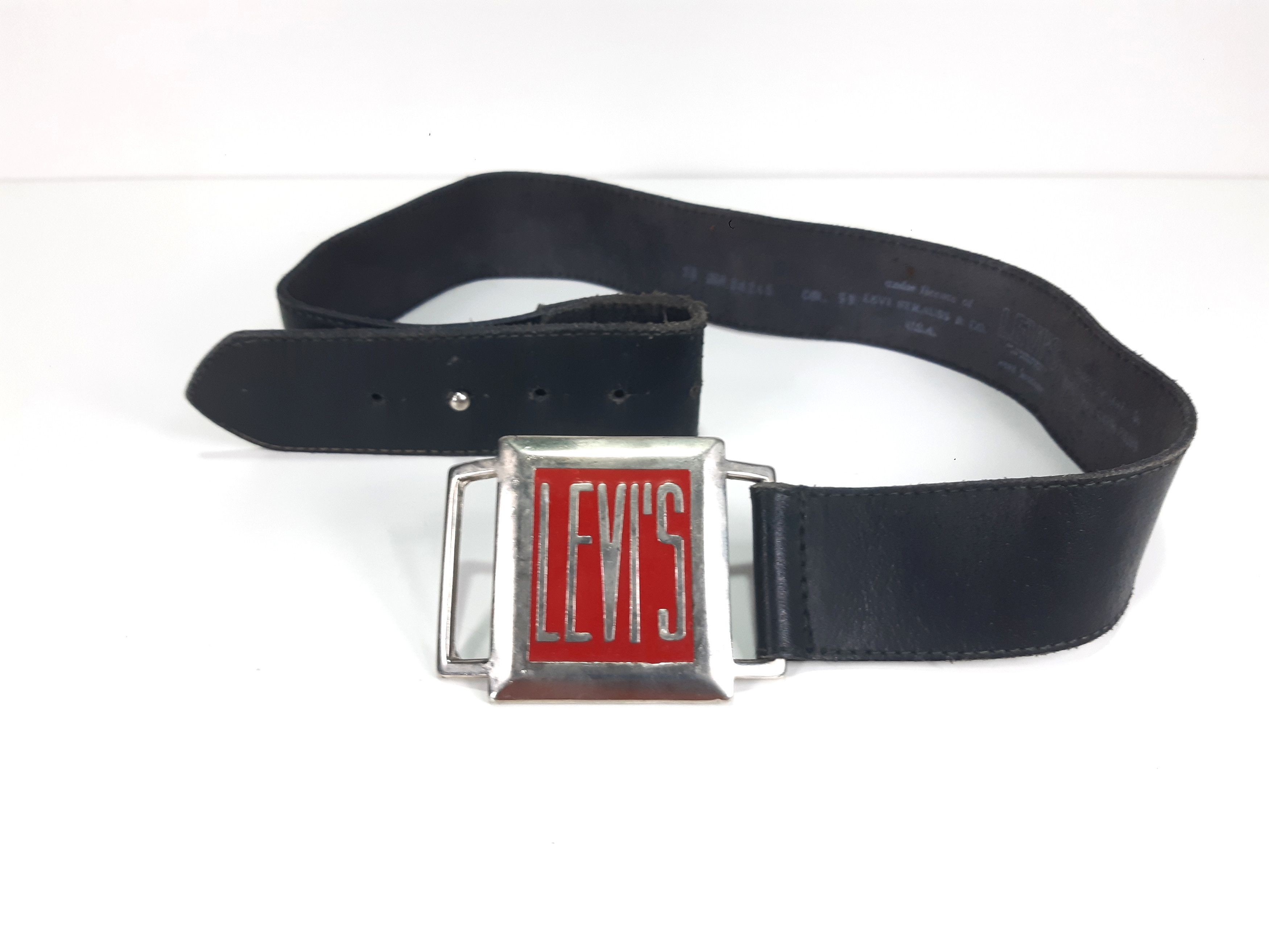 Levi's Vintage 90s LEVIS Italy Leather Belt Size ONE SIZE - 3 Thumbnail