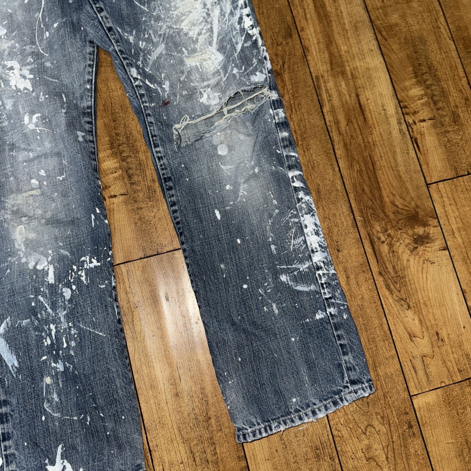 Vintage × X2 X2 Quality Denim M11 Low Rise Straight Leg Blue Workwear Size US 33 - 3 Thumbnail