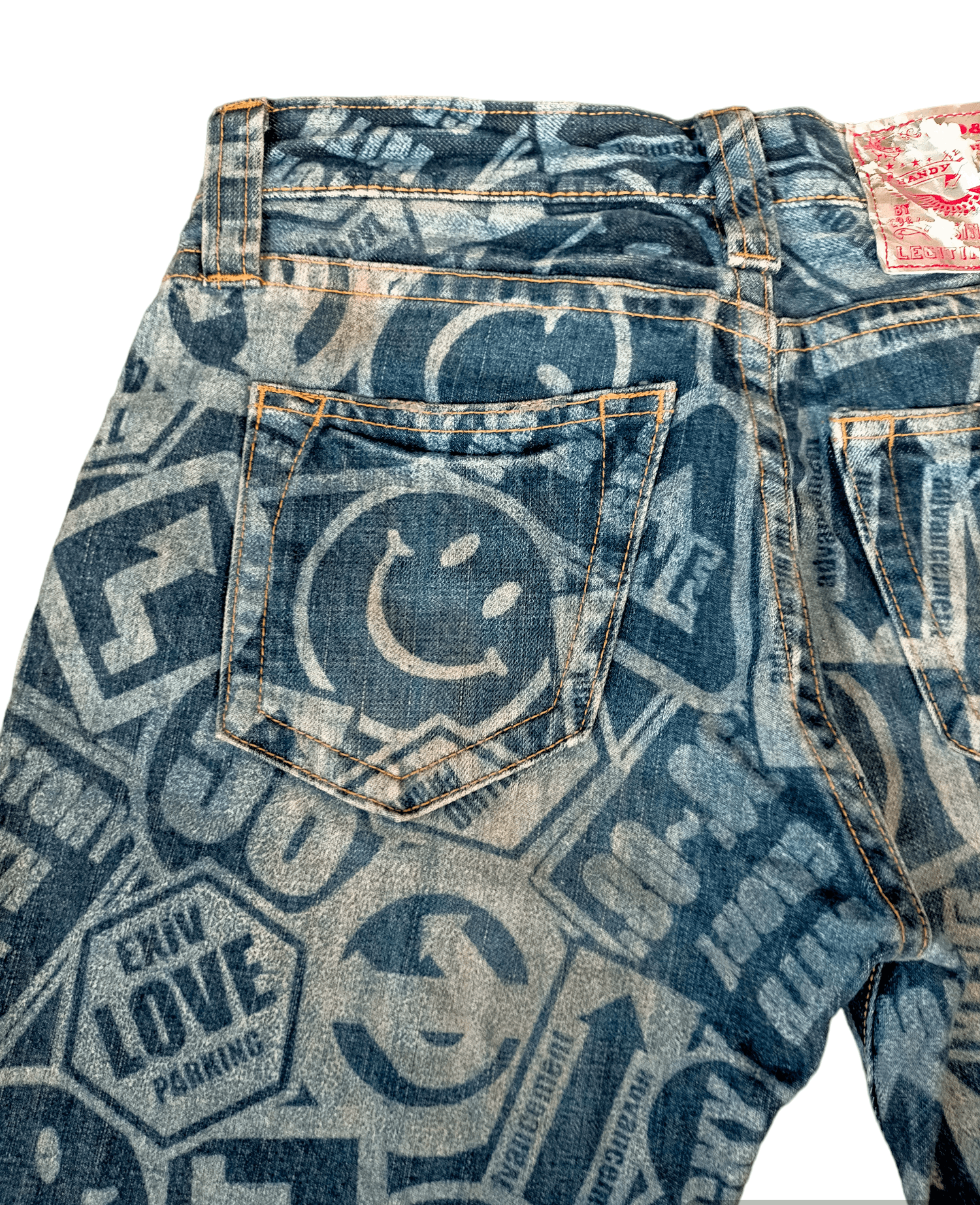 Hysteric Glamour Archieve 🔥 Full Print Word Phrase Boot cut Wide Pant Size US 29 - 11 Thumbnail