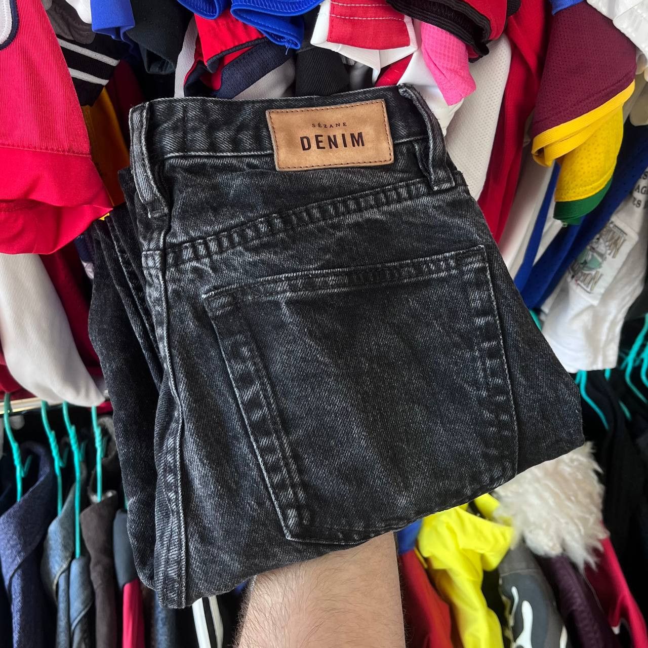 Sezane Sezane Denim Black Faded Pants Jeans Size 27 Size 27" / US 4 / IT 40 - 1 Thumbnail