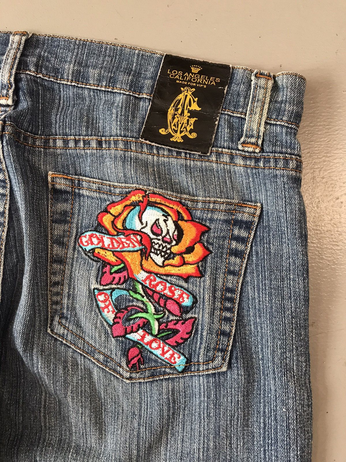 Christian Audigier × Ed Hardy × Vintage Rare vintage Christian Audigier embroidered denim Size US 37 - 11 Thumbnail