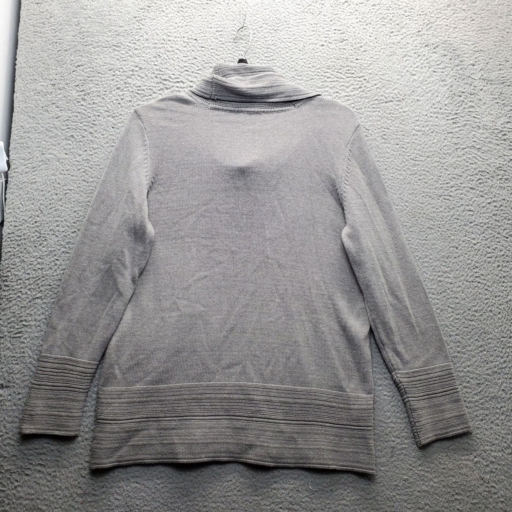 Calvin Klein Calvin Klein Pullover Sweater Womens XL Gray Cotton Knit Long Sleeve Cowl Neck Size XL / US 12-14 / IT 48-50 - 2 Thumbnail