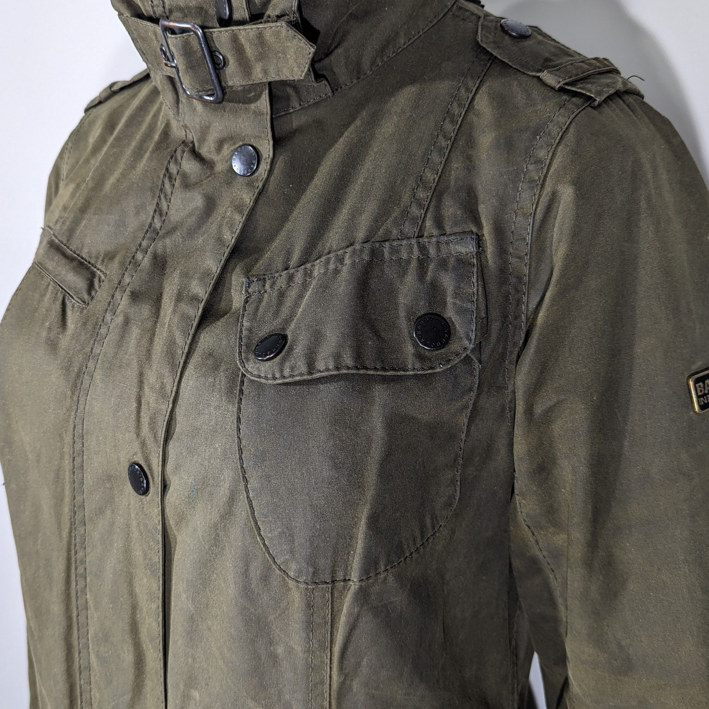 Barbour Barbour International SMU Weyhill Wax Jacket Waxed Cotton Size M / US 6-8 / IT 42-44 - 6 Thumbnail