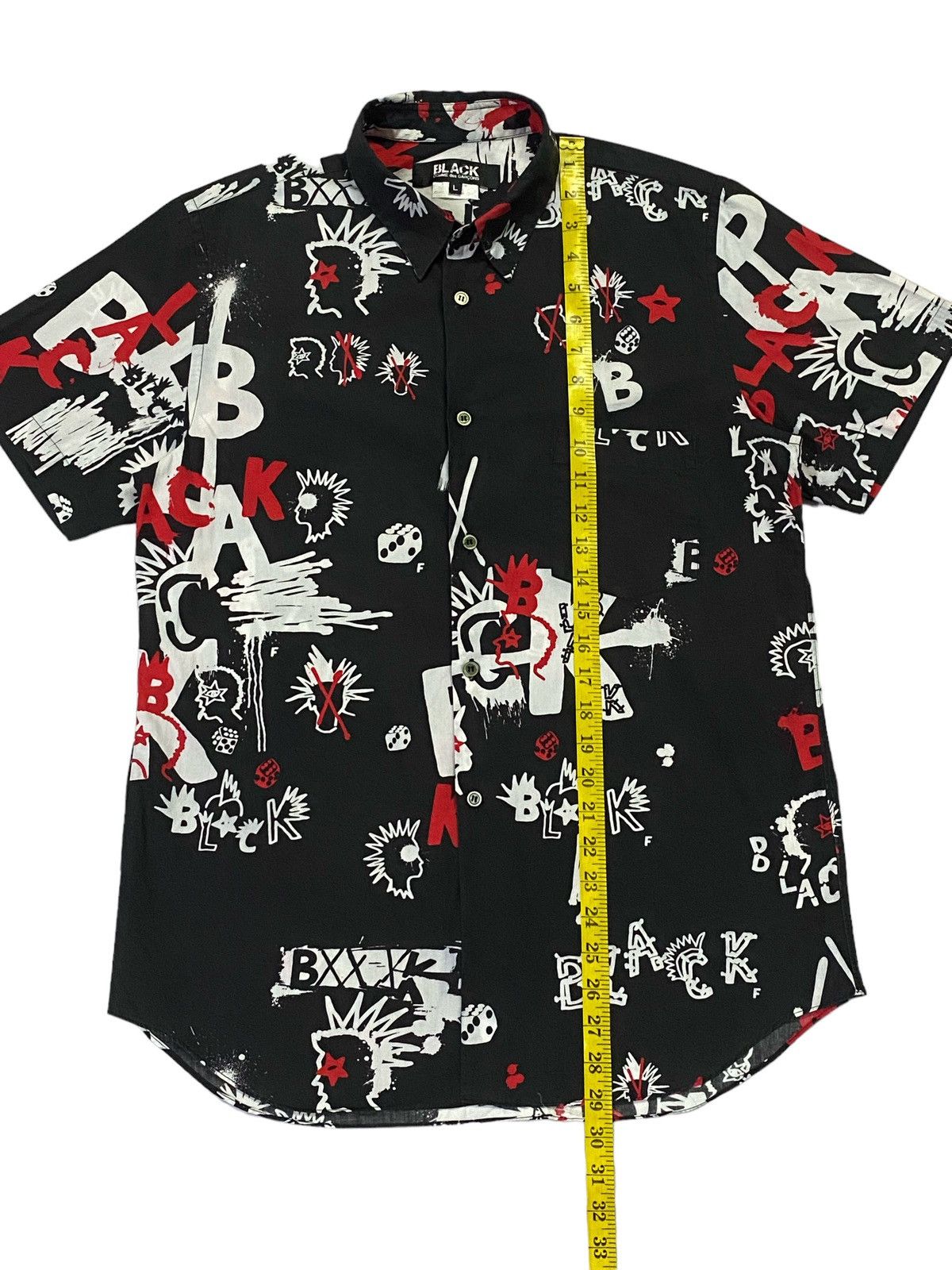 Comme des Garcons × Comme des Garcons Black Rare🔥Comme Des Garçons Black Fullprint Shirt Button Ups Size US L / EU 52-54 / 3 - 5 Thumbnail