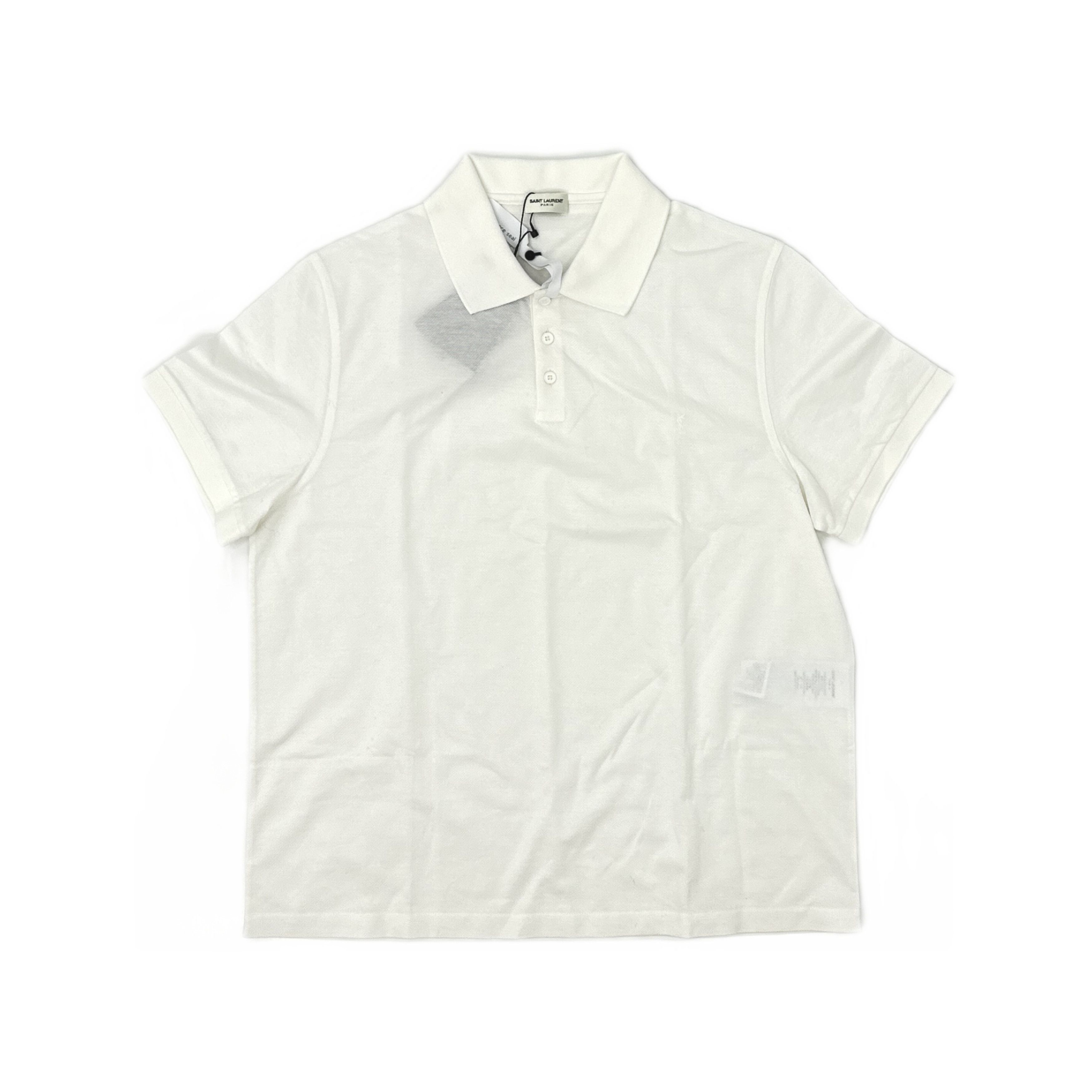 Saint Laurent Paris Saint Laurent Solid Polo Shirt Size XL Size US XL / EU 56 / 4 - 1 Thumbnail
