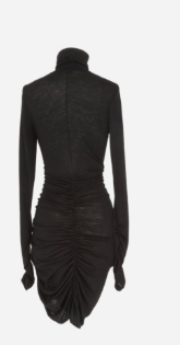 Saint Laurent Paris o1tp1o1224 Long Sleeved Turtle Neck Dress in Black Size L / US 10 / IT 46 - 2 Thumbnail