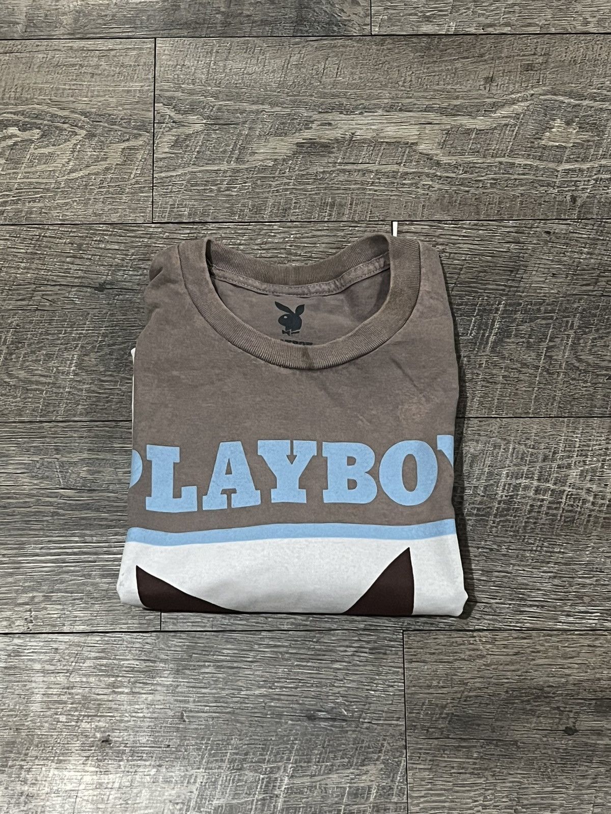 Designer Playboy Garment Dyed Tee Shirt Size Large Size US L / EU 52-54 / 3 - 6 Thumbnail