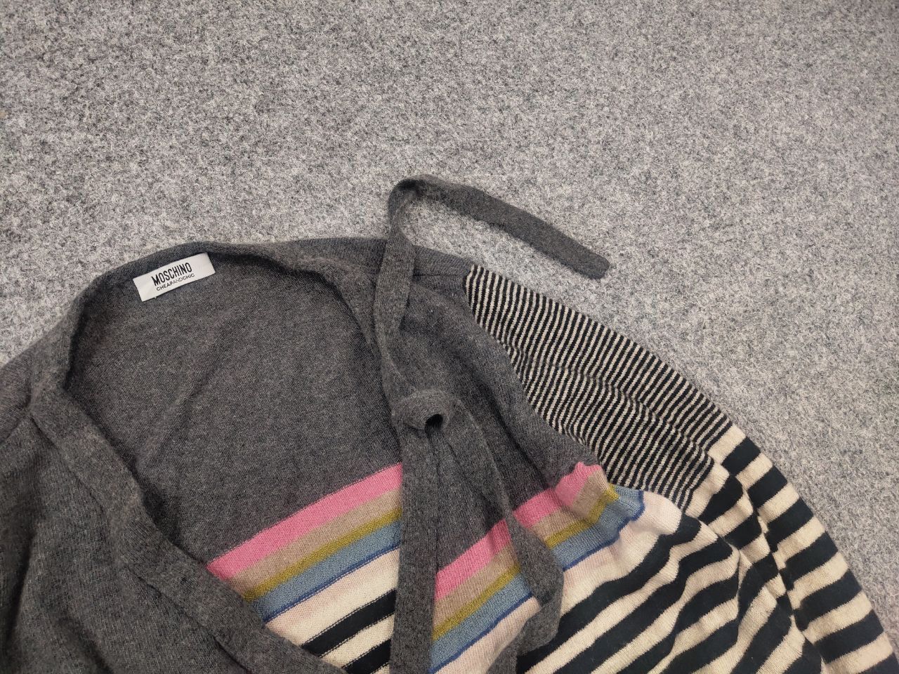 Moschino Moschino cheap & chic Wool Blend Button Striped Cardigan Size L / US 10 / IT 46 - 4 Thumbnail
