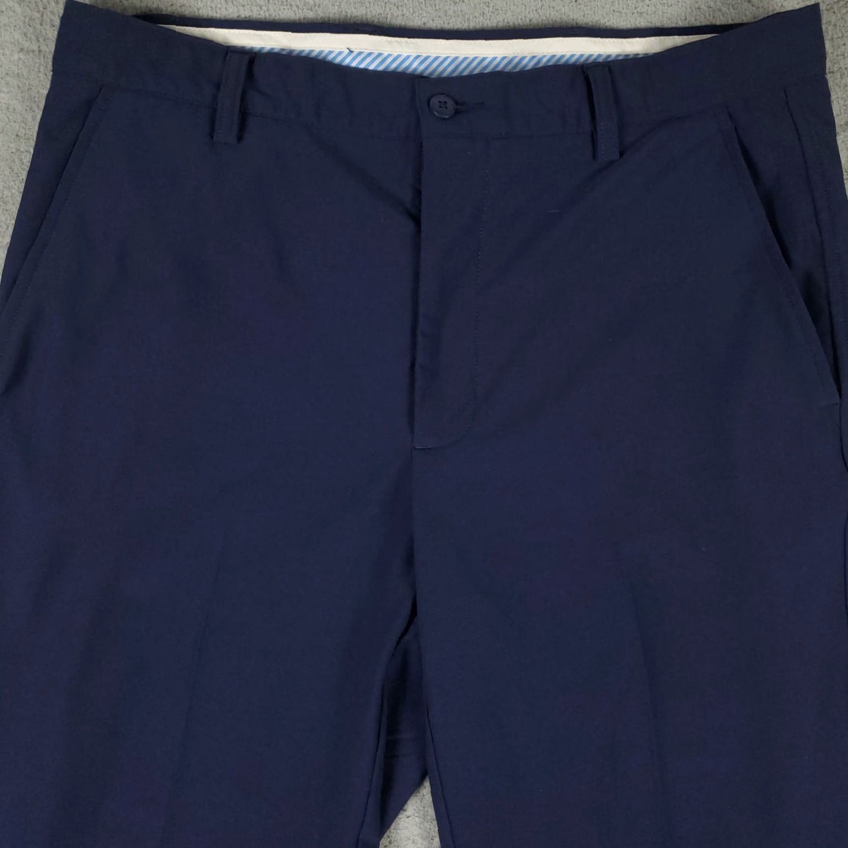 Footjoy FootJoy Golf Pants Mens 34x32 Blue Stretch Chino Flat Front Trousers Regular Fit Size US 34 / EU 50 - 2 Thumbnail