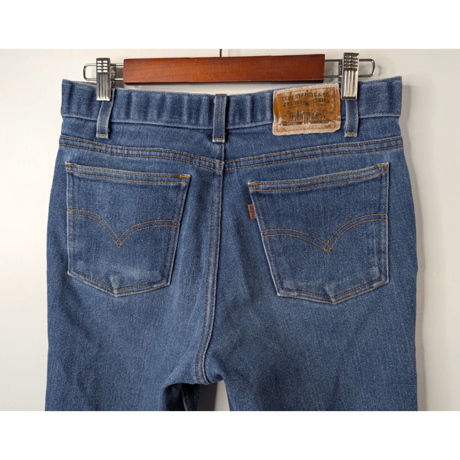 Levi's VINTAGE Levi's 547 Jeans Mens 31 Blue Denim 5-Pocket Straight 90s Boys? Size US 31 - 2 Thumbnail