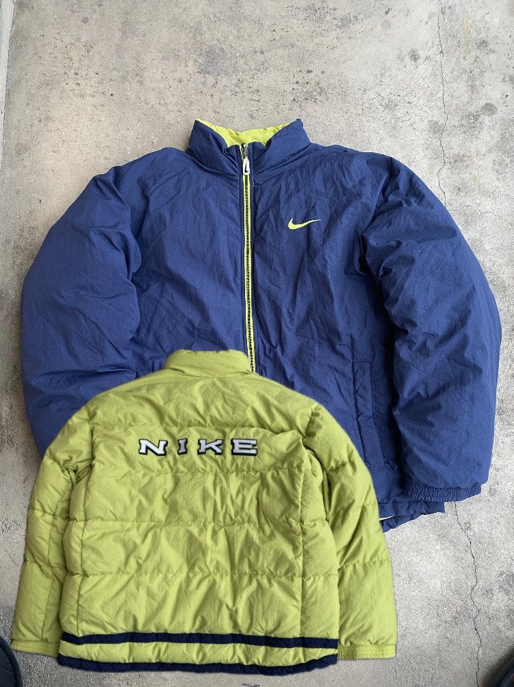 Nike × Vintage Vintage 90s Nike Down Jacket reversible big logo 