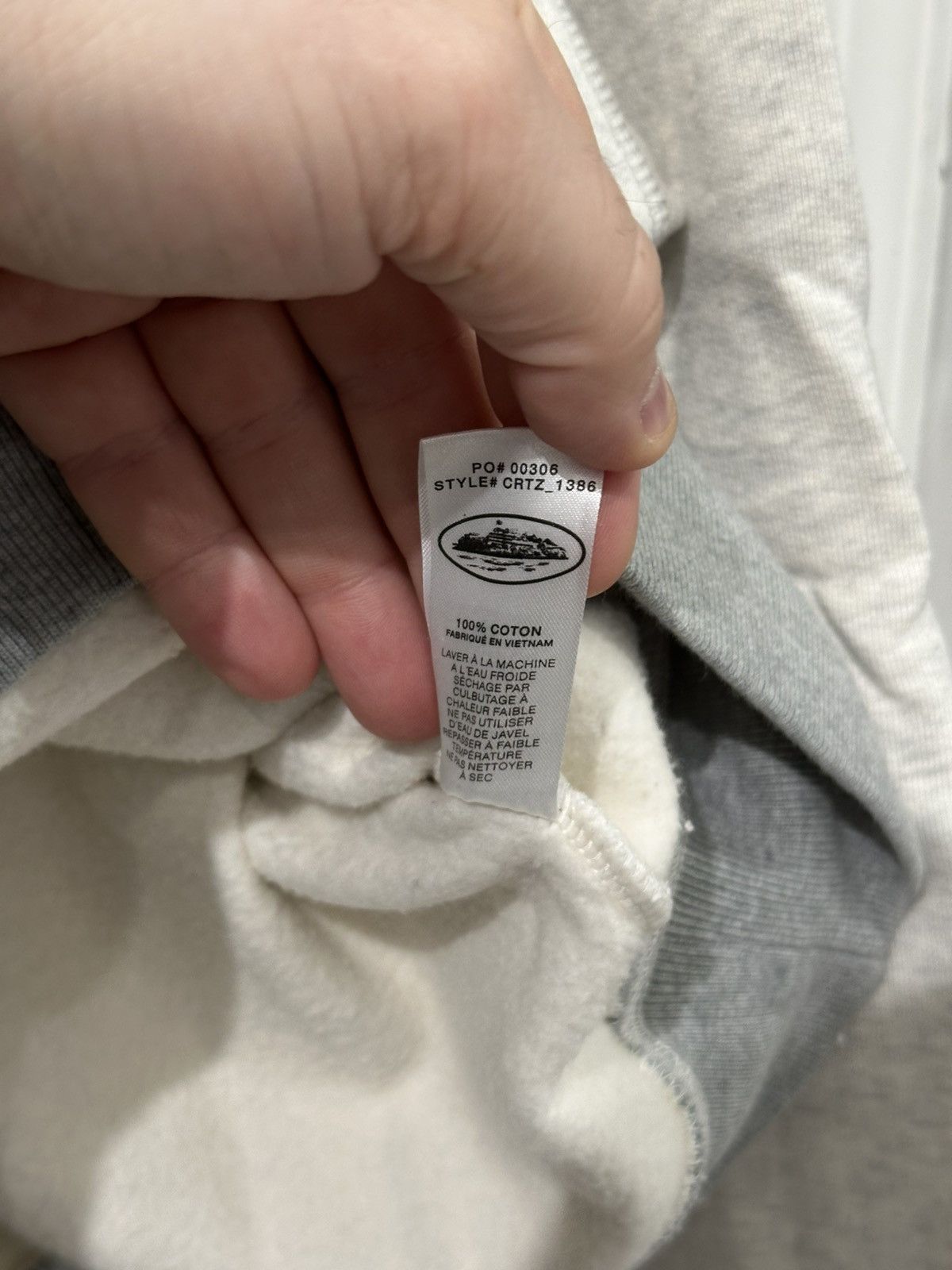 Corteiz Corteiz HMP Contrast Panel Hoodie – Heather Grey Size L Size US L / EU 52-54 / 3 - 4 Thumbnail