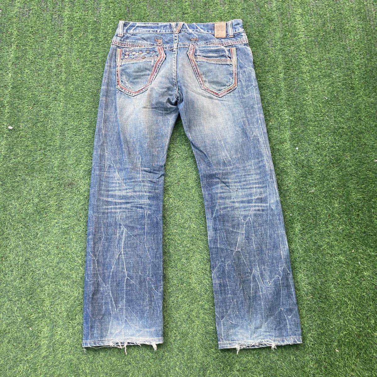 If Six Was Nine RED PEPPER FLARED BOOTCUT JEANS Size US 32 / EU 48 - 2 Thumbnail