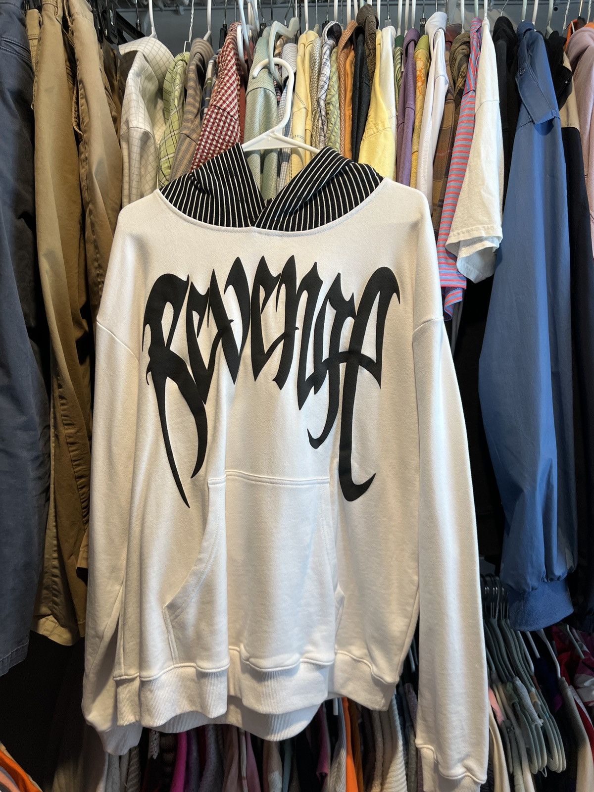 Revenge Revenge Pinstripe French Terry Hoodie Size US L / EU 52-54 / 3 - 1 Thumbnail