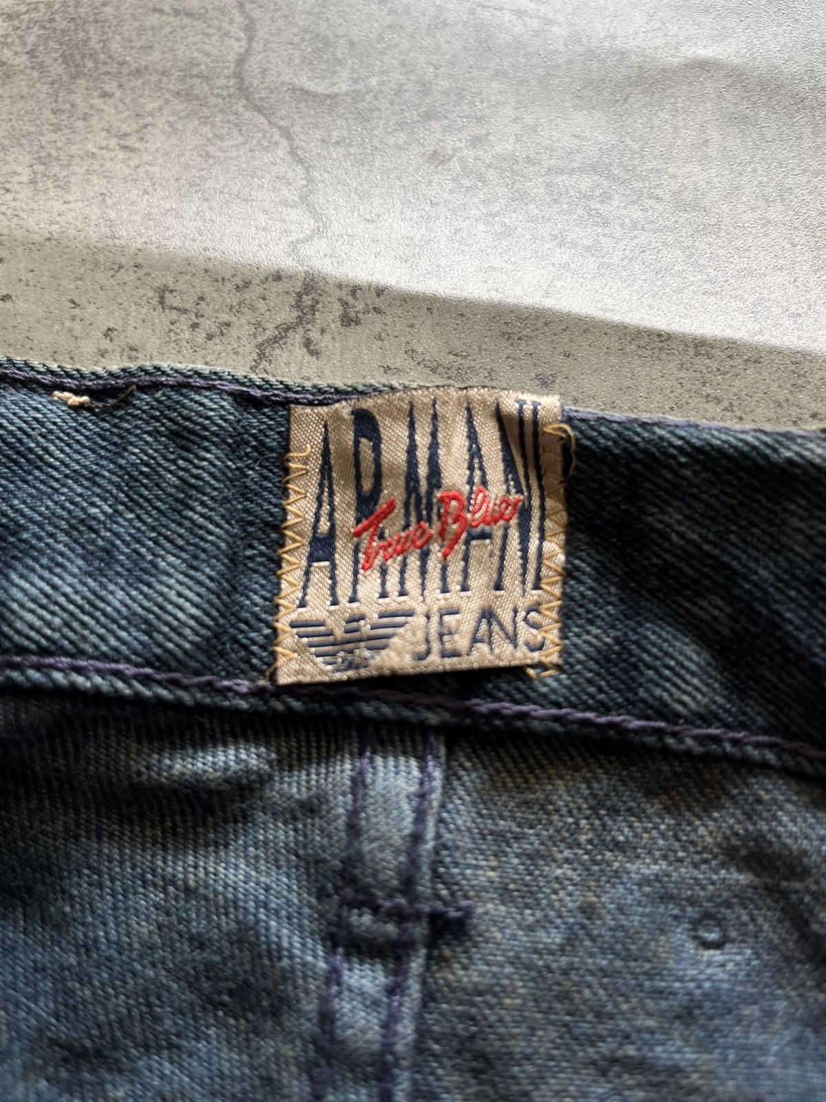 Armani Vintage Armani Jeans – Dark Blue Tapered Cut Size US 29 - 10 Thumbnail