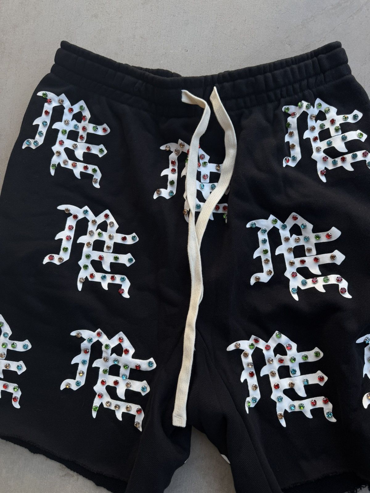 Other Mixed Emotions Rhinestone Logo Shorts Black Medium Size US 32 / EU 48 - 3 Thumbnail