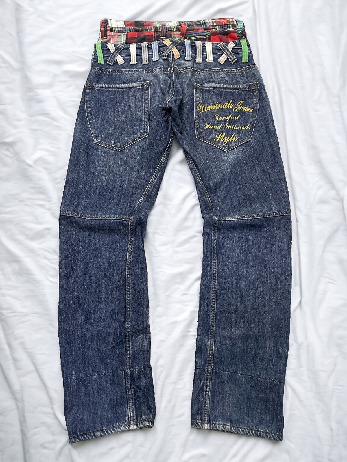 PPFM × semanticdesign Dominate Japan Double Waist Patch Work Double Lined Jeans Size US 32 / EU 48 - 2 Thumbnail