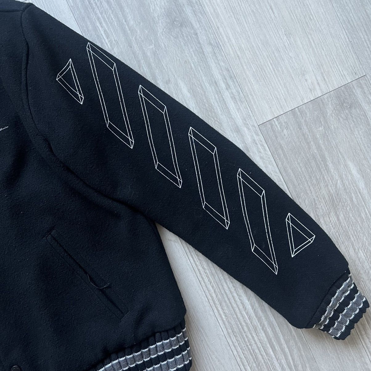 Off-White Off-White FW18 3-D Wool Varsity Jacket Size US L / EU 52-54 / 3 - 7 Thumbnail