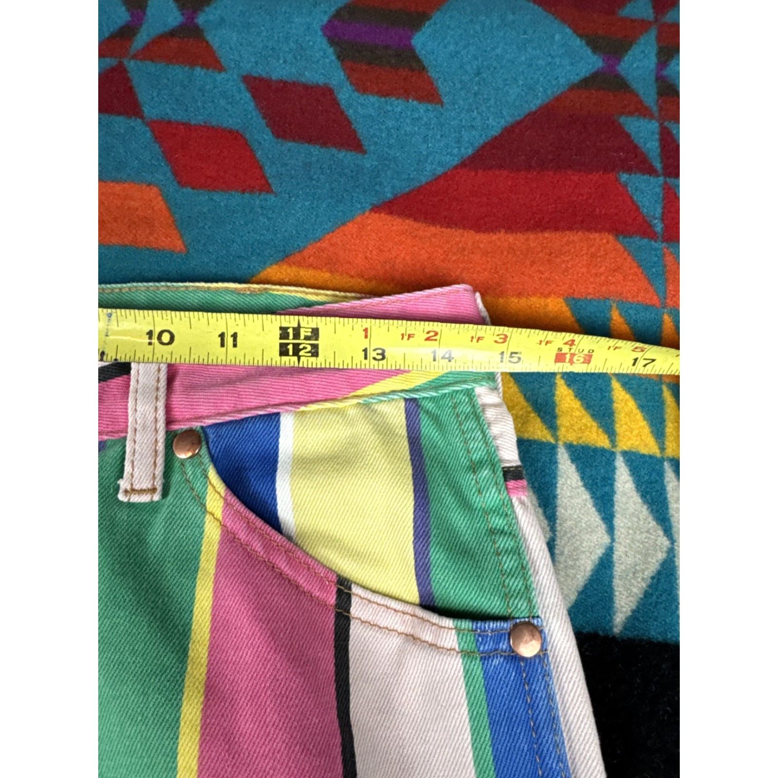 Wrangler Wrangler Wanderer 622 High Rise Flare Jean Womens 27/34 Pink Denim Bohemian Festival 5-Pocket Regular Fit Size 27" / US 4 / IT 40 - 6 Thumbnail