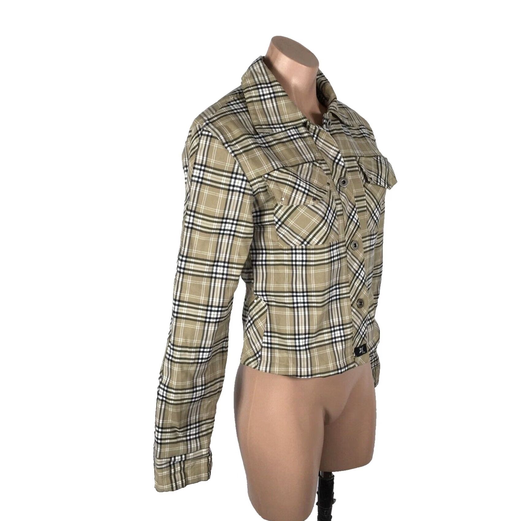 Vintage 90s Rusty Jacket Women Small Plaid Quilted Lined Button Up Stud Pocket Y2K, Women's — image 3 of 6