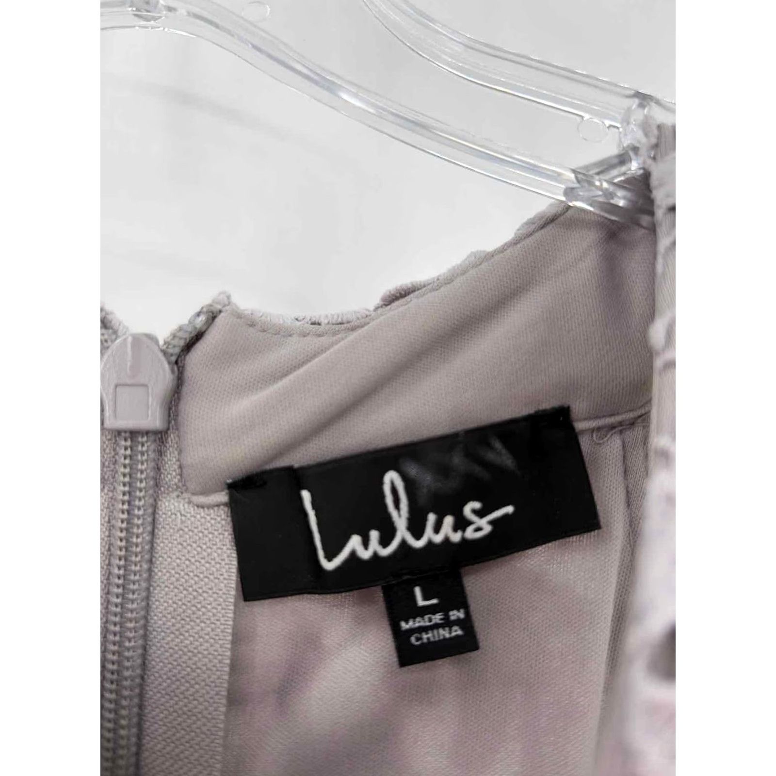 Lulus Pre-Owned Lulus Grey Size Large Maxi Evening Gown Size L / US 10 / IT 46 - 5 Thumbnail