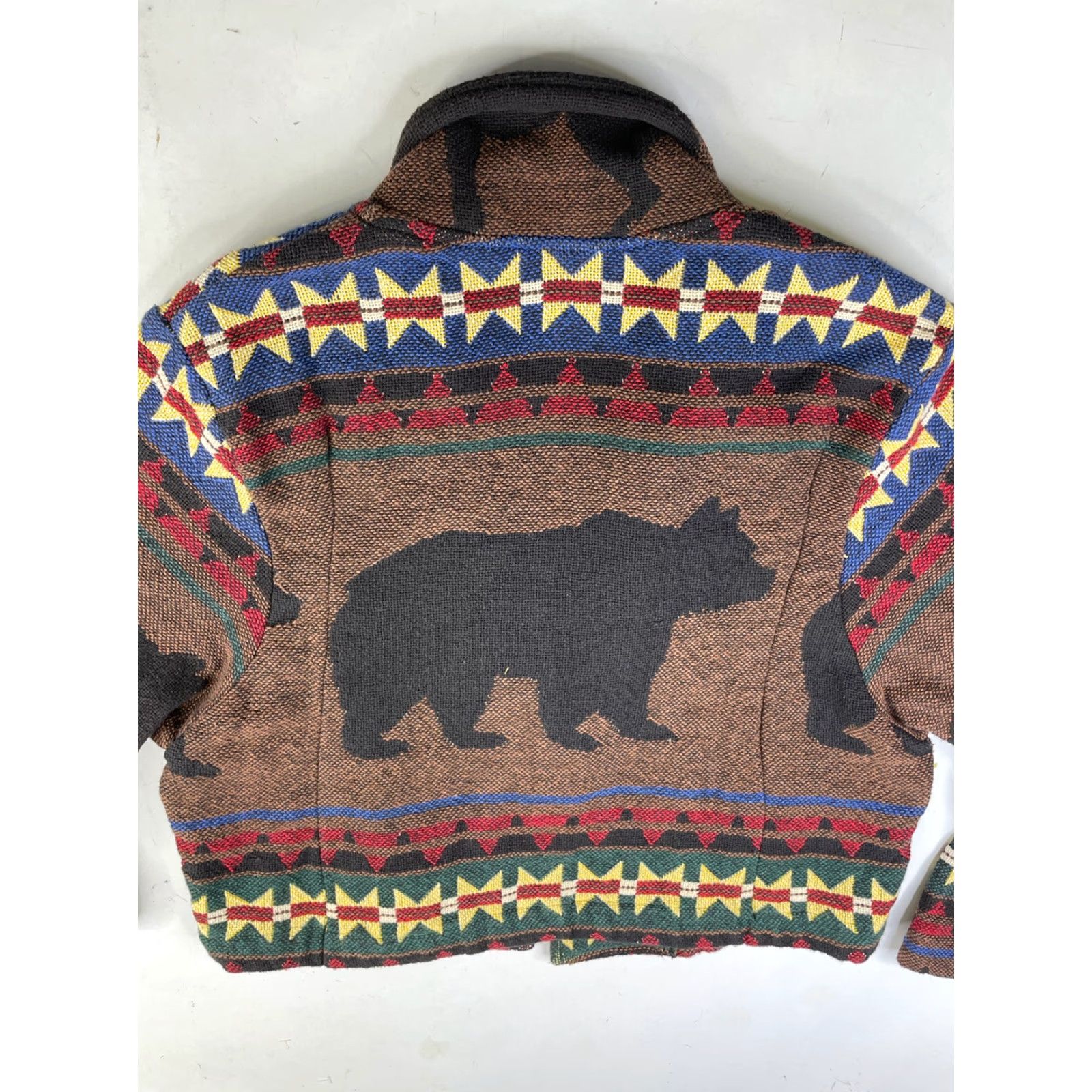 PONY VINTAGE Vintage Painted Pony Southwestern Tapestry Jacket Aztec Moose Bear Women's OS Size ONE SIZE - 4 Thumbnail
