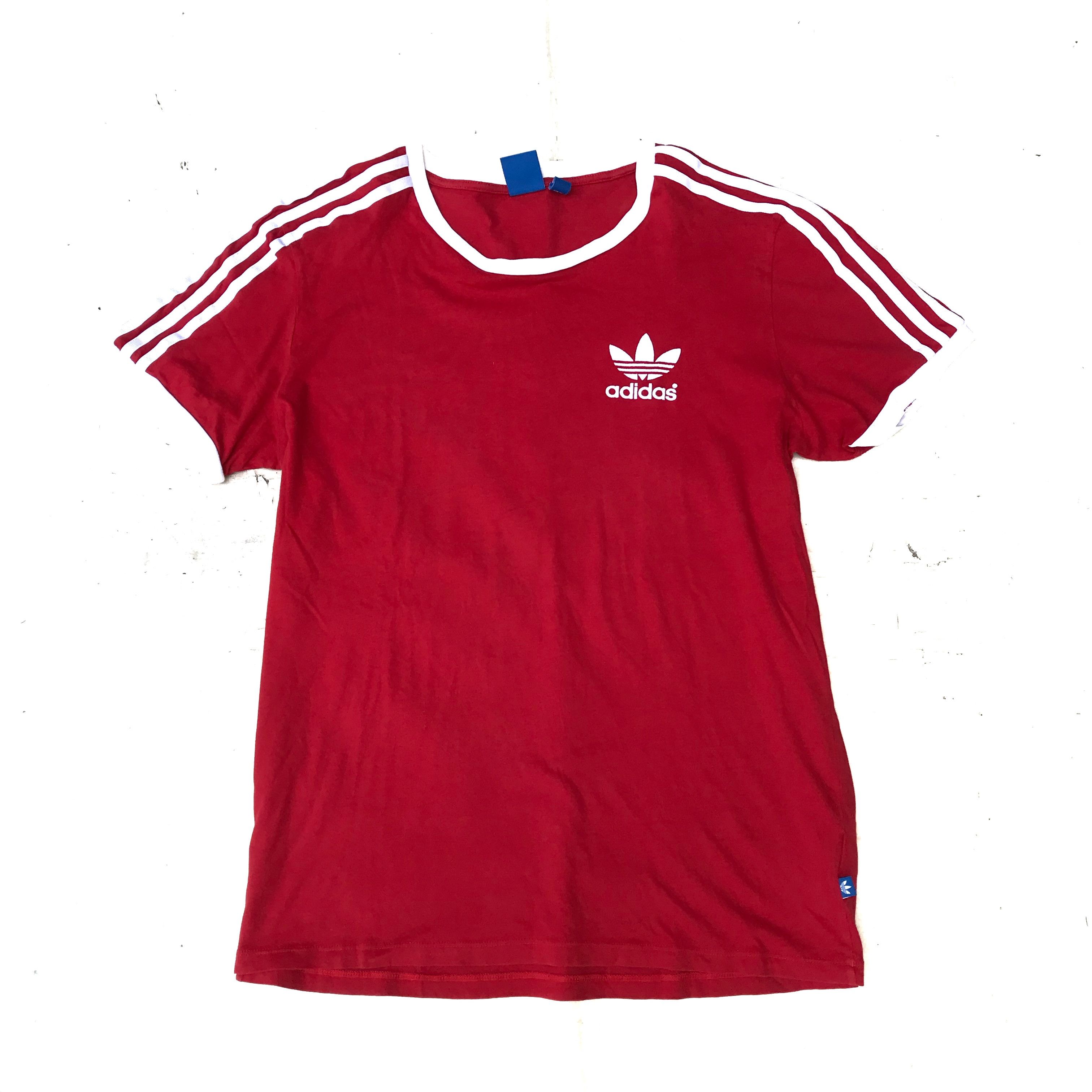 Adidas Vintage Adidas Red Ringer Tee Tshirt bloody red Size M Size US M / EU 48-50 / 2 - 1 Thumbnail