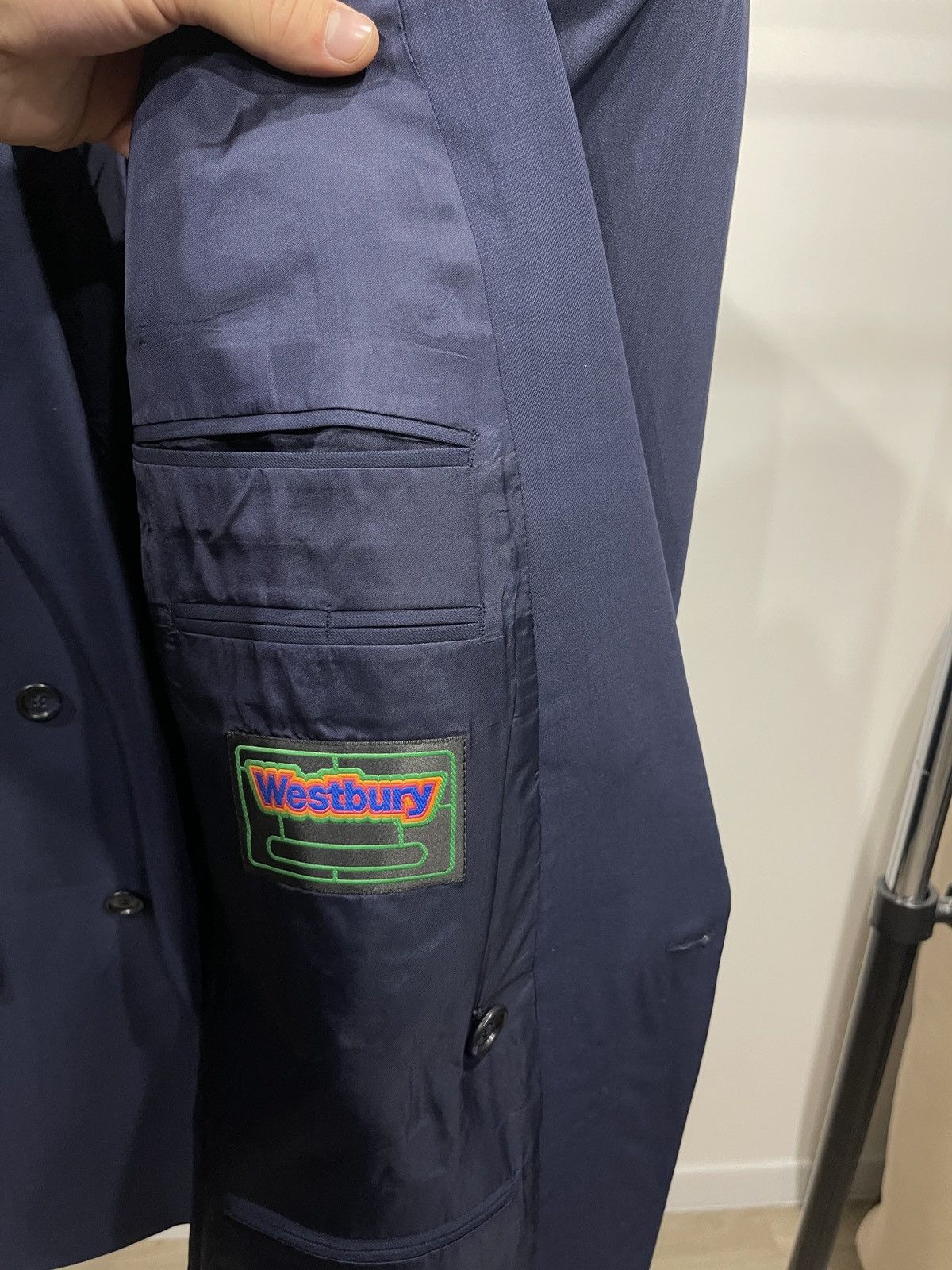 C&A Vintage double-breasted blazer classic jacket dark blue c&a Size 44R - 6 Thumbnail