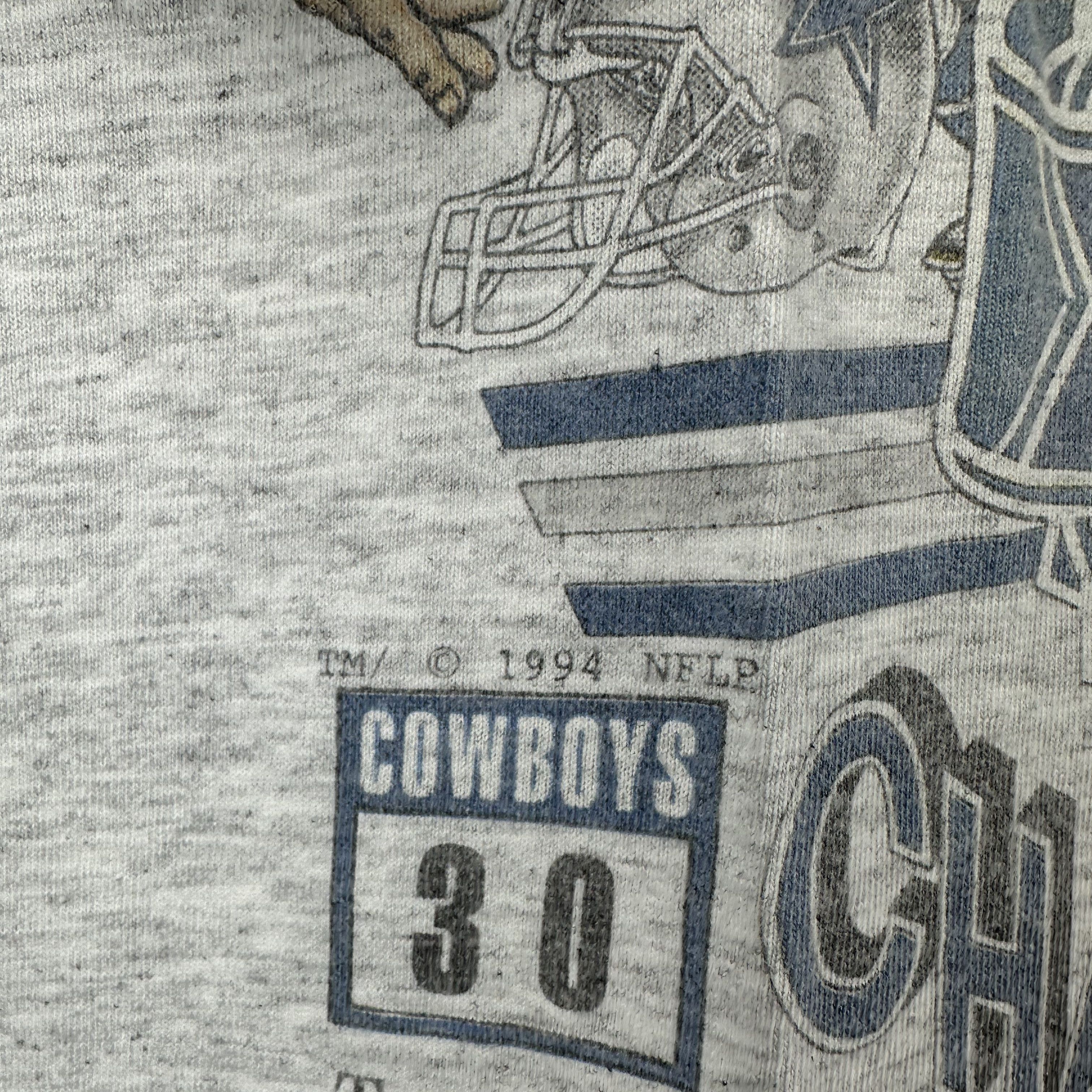Vintage 1994 DallasCowboys NFL Back to Back Champions Caricature Tee Size US XL / EU 56 / 4 - 4 Thumbnail