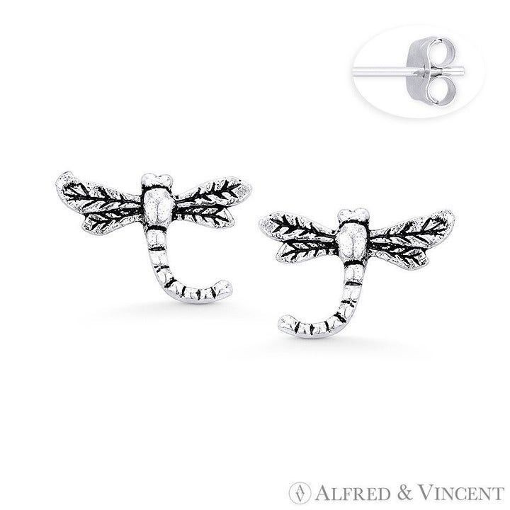 Other Dragonfly Luck Charm Stud Earrings in .925 Sterling Silver Size ONE SIZE - 1 Preview